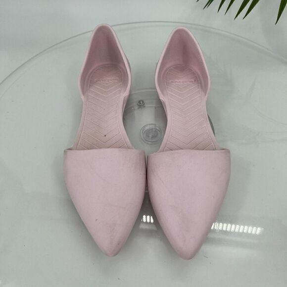 Native Women's Audrey Flat Size 7 D'Orsay Slip On Shoe Pink Rubber Beach Pool - Picture 4 of 15